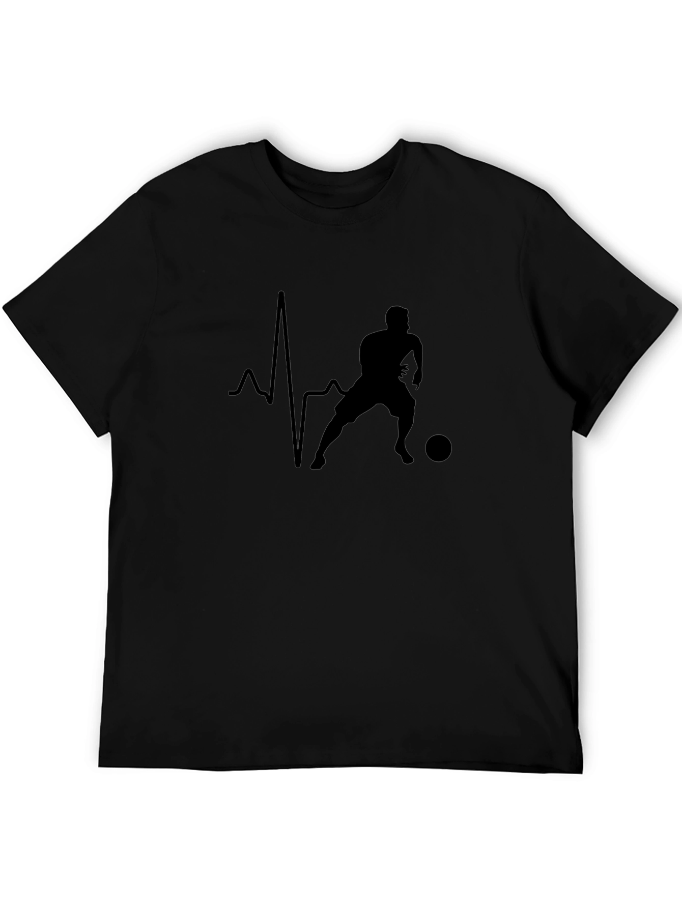Soccer Heartbeat Tee - Black