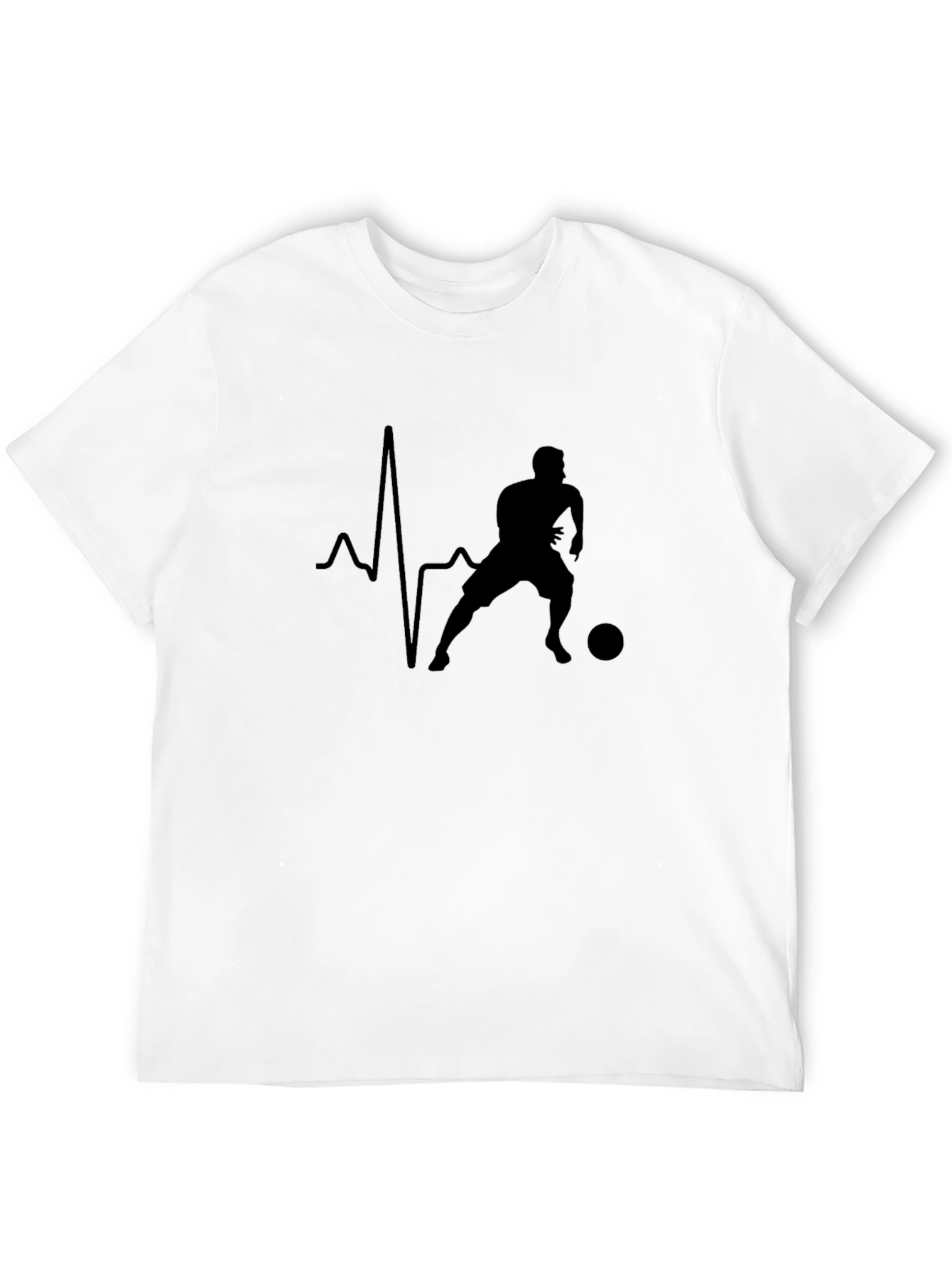 Soccer Heartbeat Tee - Black