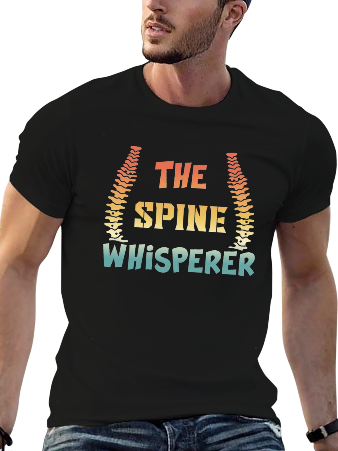 The Spine Whisperer Graphic T-Shirt - Black