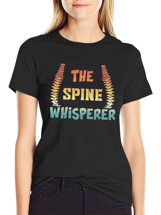 The Spine Whisperer Graphic T-Shirt - Black