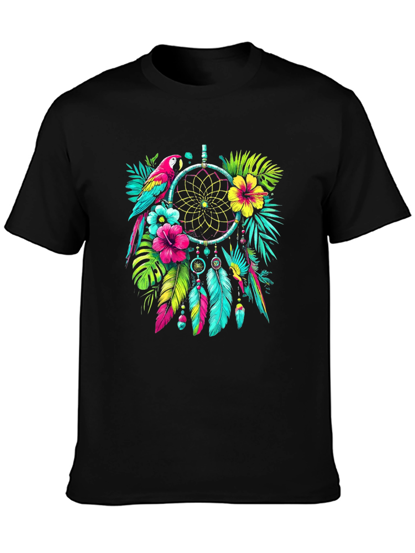 Dreamcatcher Parrot Graphic T-Shirt