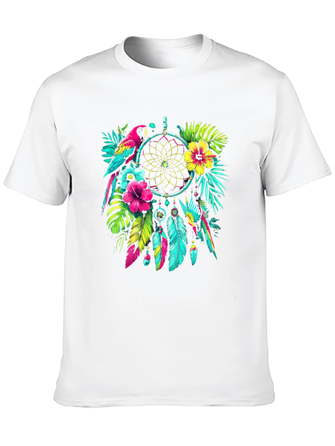 Dreamcatcher Parrot Graphic T-Shirt