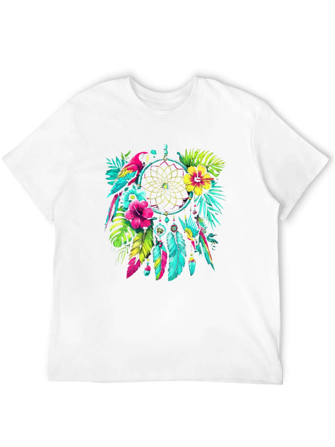 Dreamcatcher Parrot Graphic T-Shirt