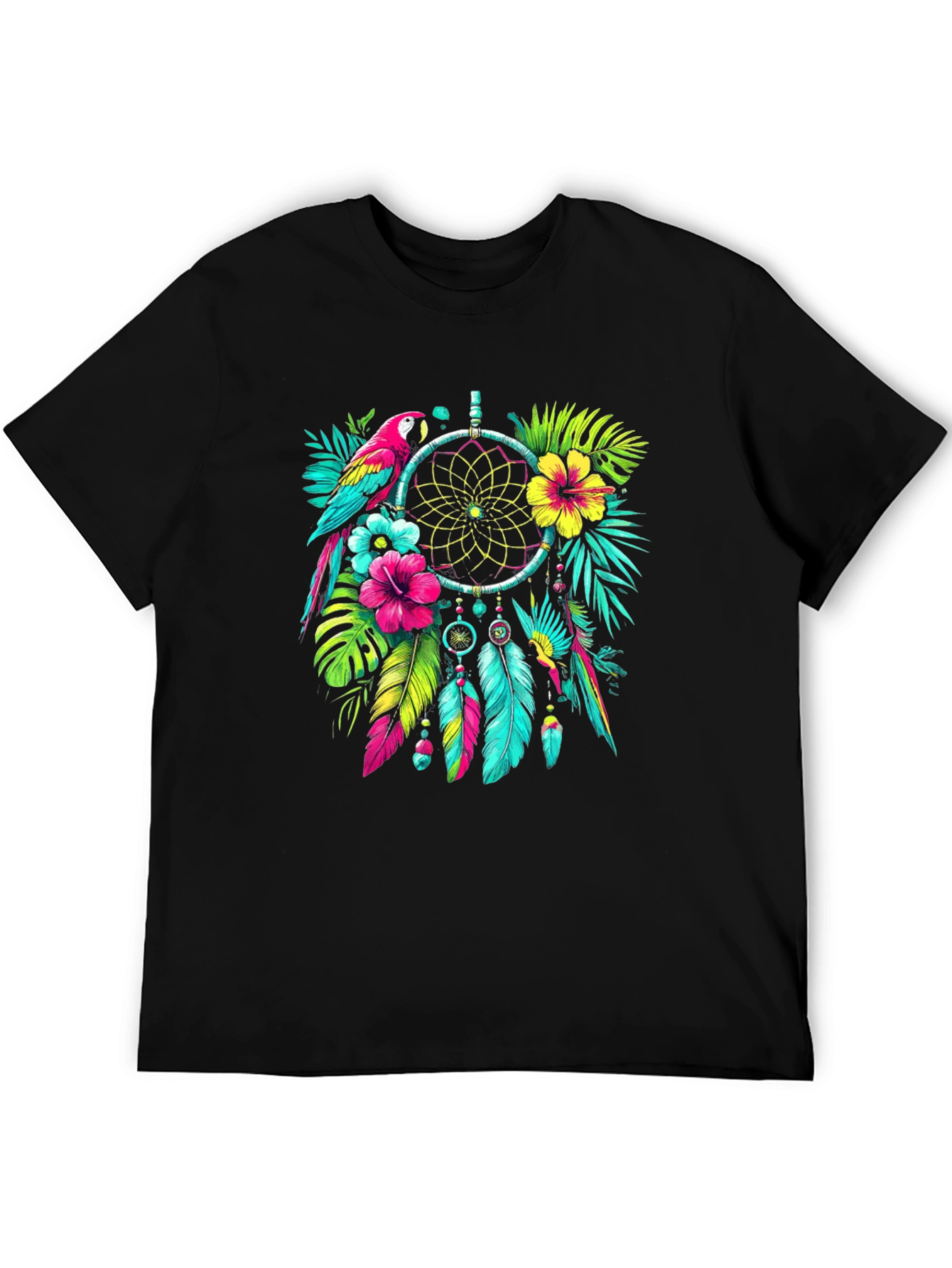Dreamcatcher Parrot Graphic T-Shirt