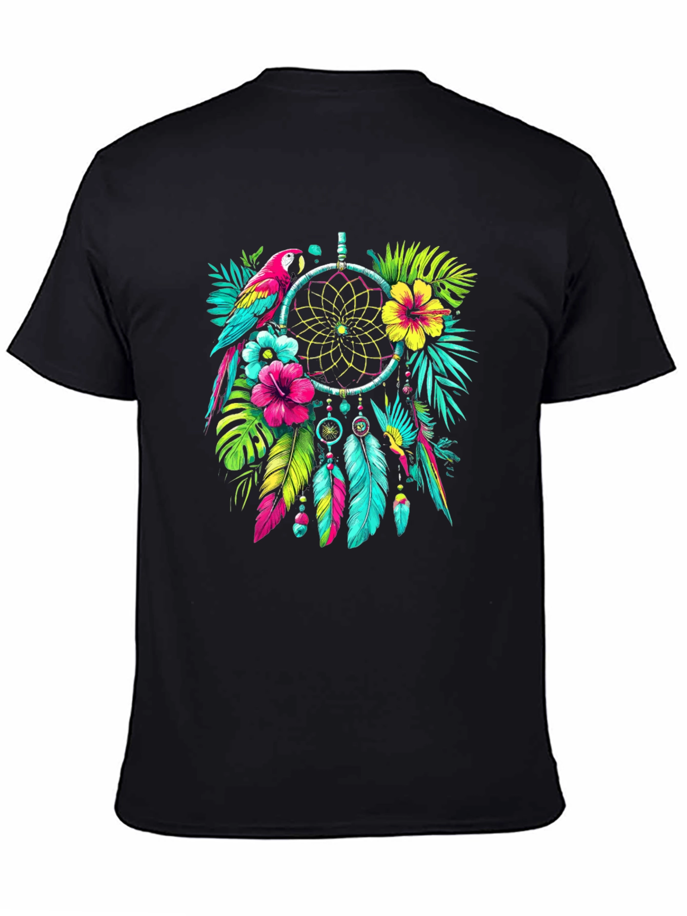 Dreamcatcher Parrot Graphic T-Shirt