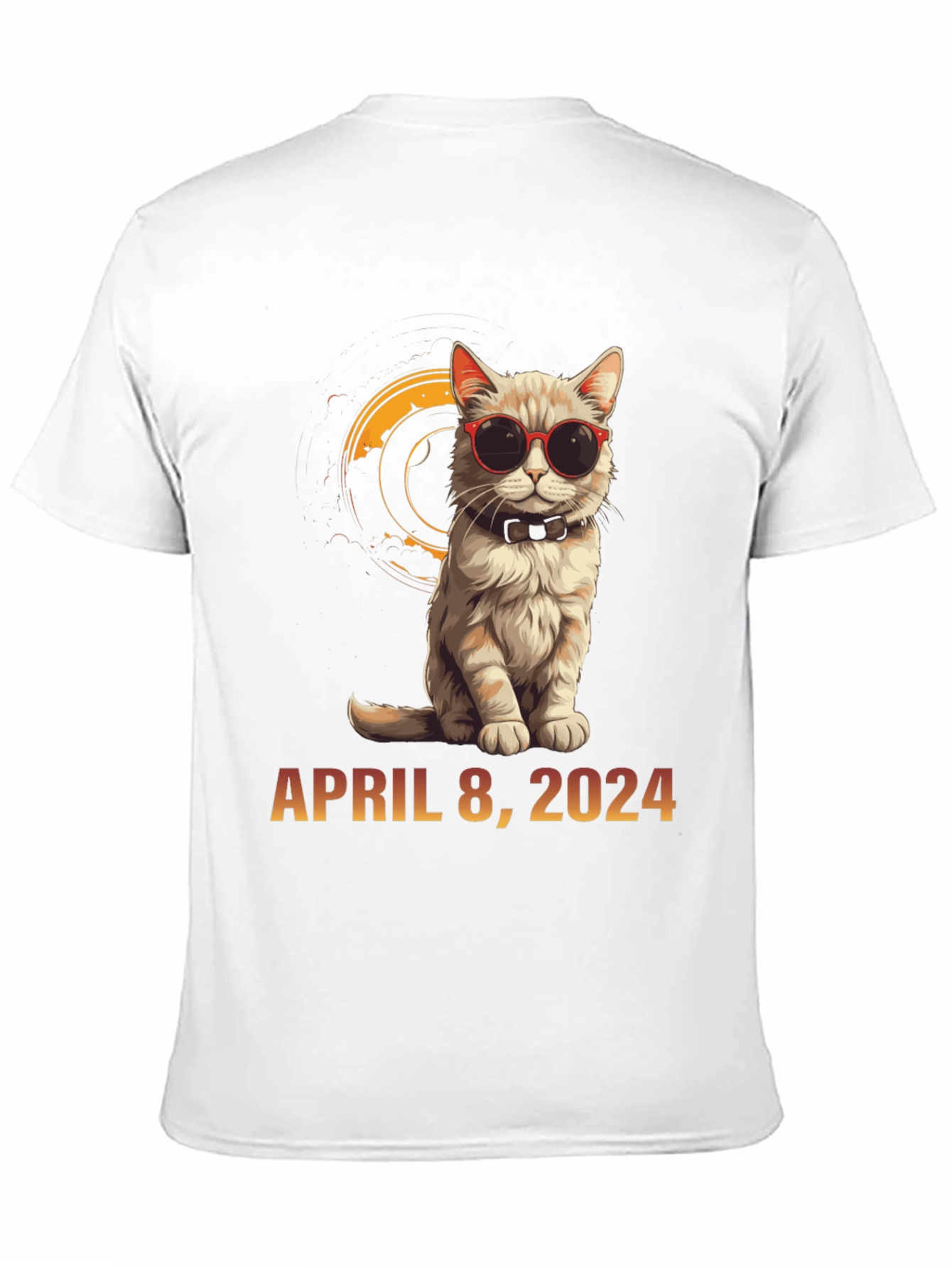 Total Solar Eclipse 2024 Cat T-Shirt