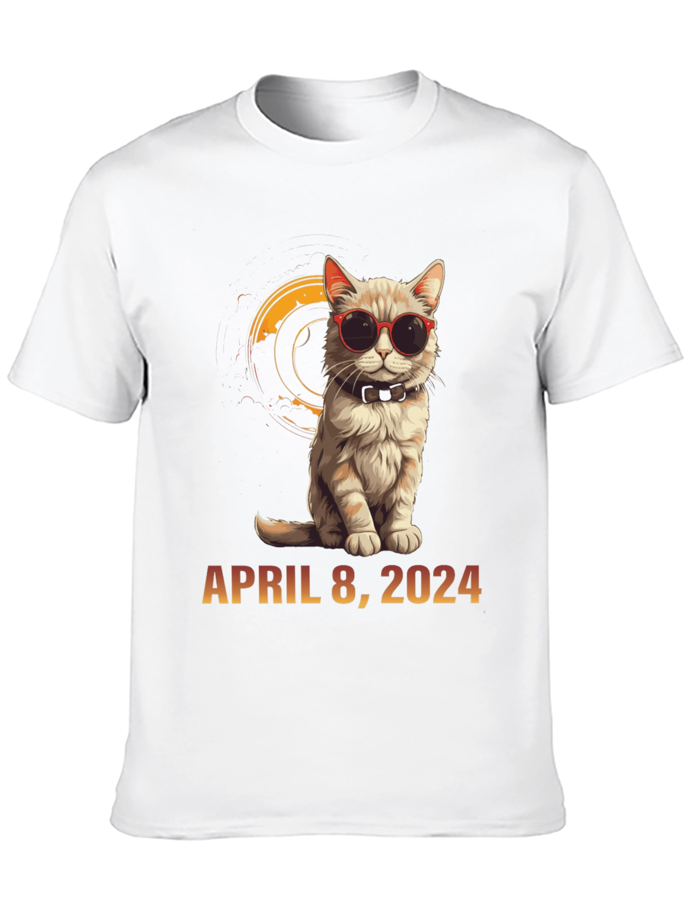 Total Solar Eclipse 2024 Cat T-Shirt