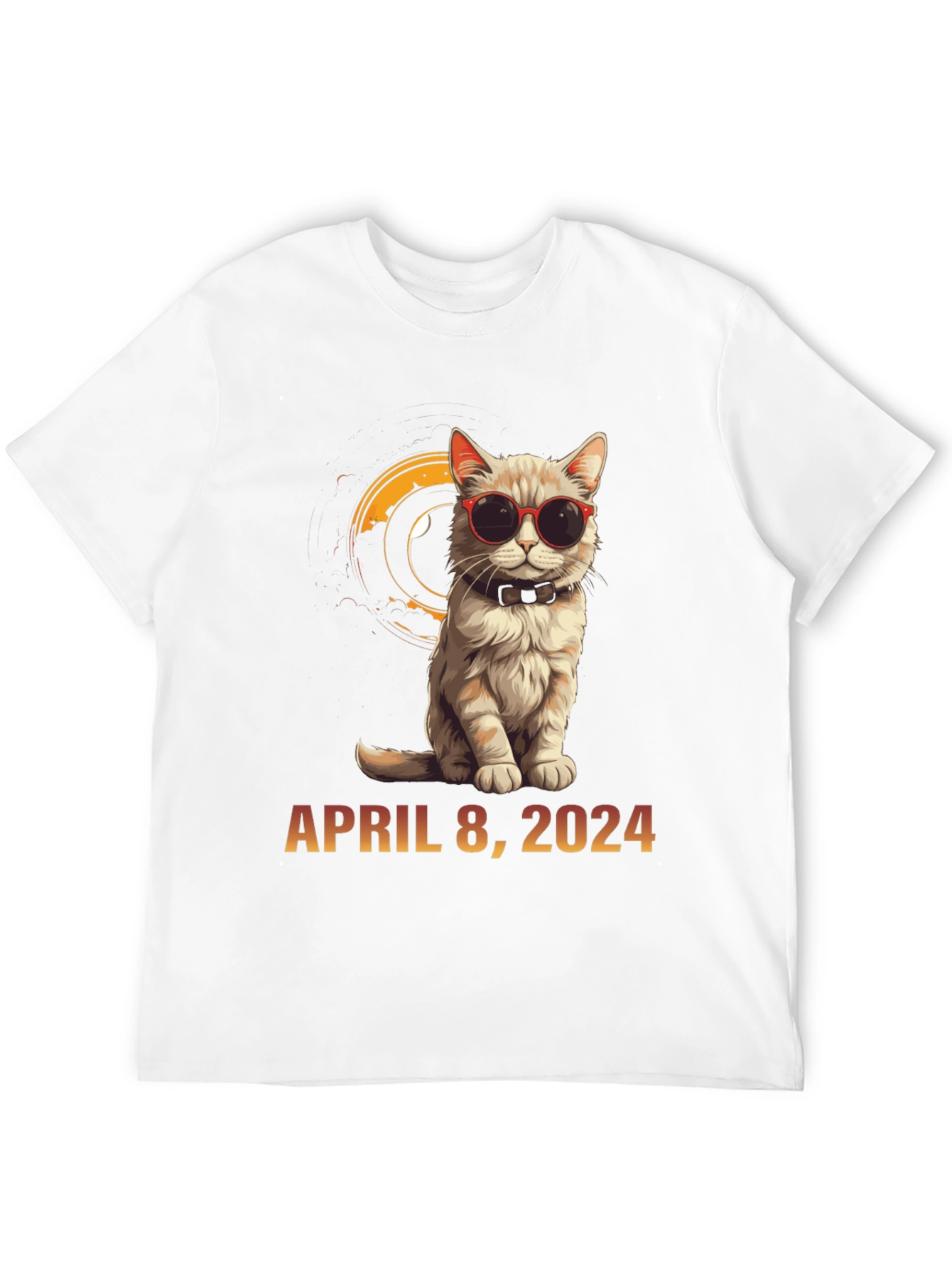 Total Solar Eclipse 2024 Cat T-Shirt