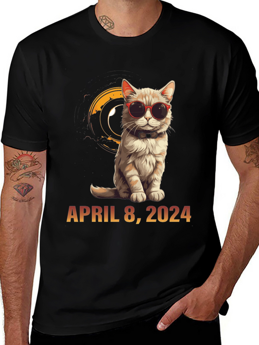 Total Solar Eclipse 2024 Cat T-Shirt