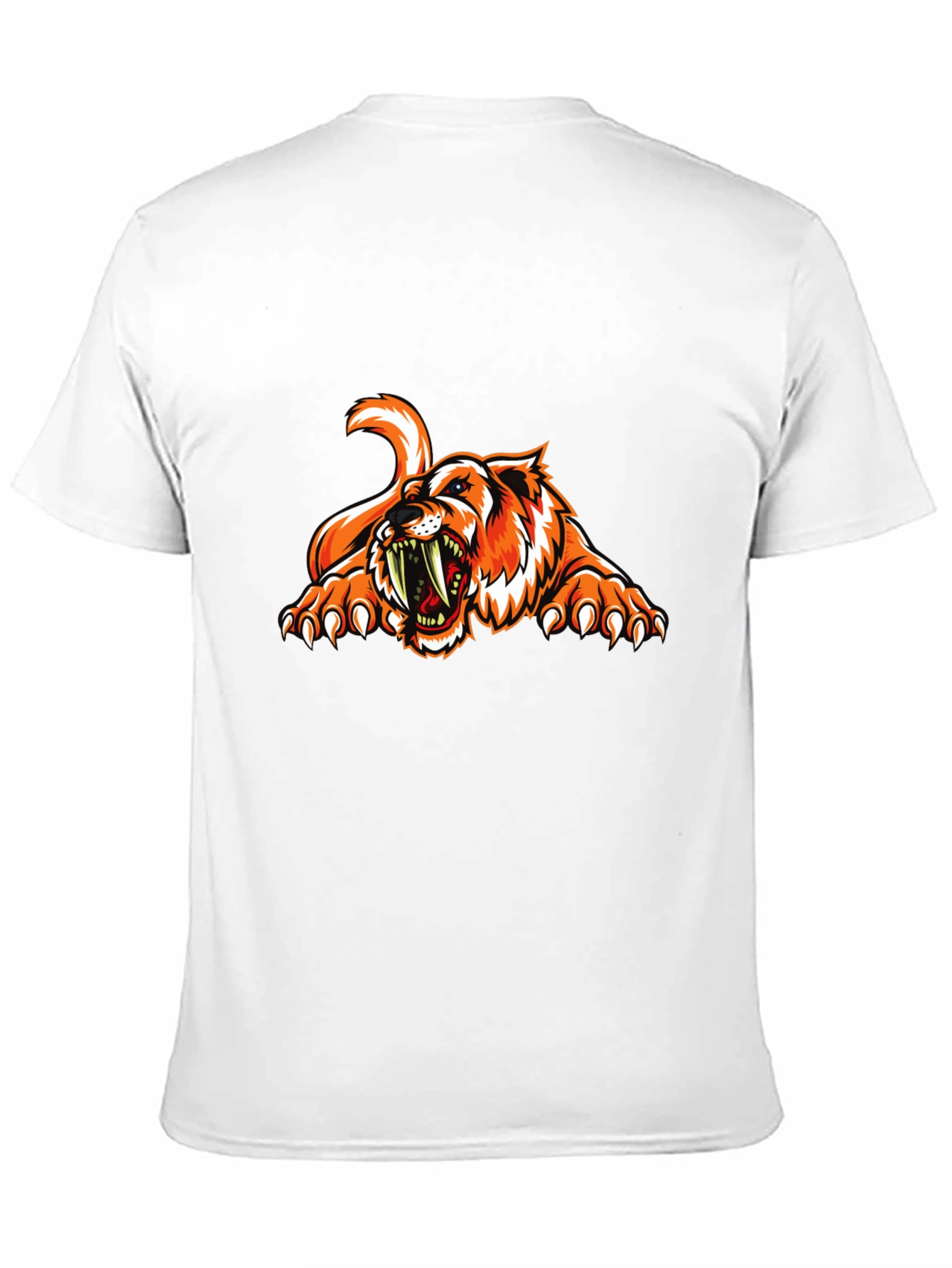 Ferocious Tiger Graphic Tee - Black Cotton T-Shirt