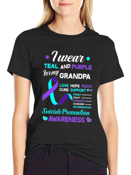 Teal and Purple Suicide Awareness T-Shirt