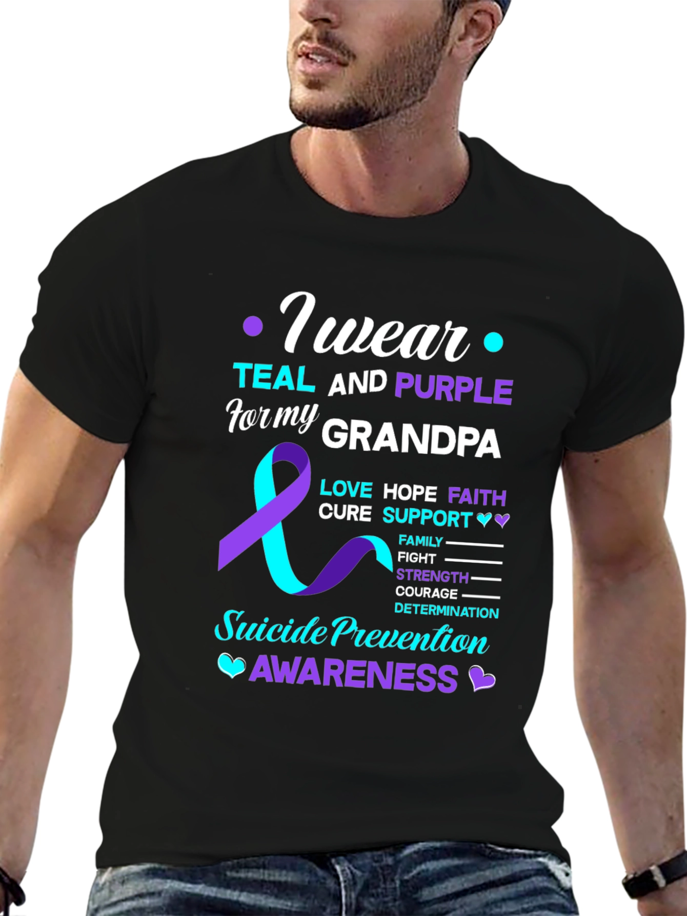 Teal and Purple Suicide Awareness T-Shirt