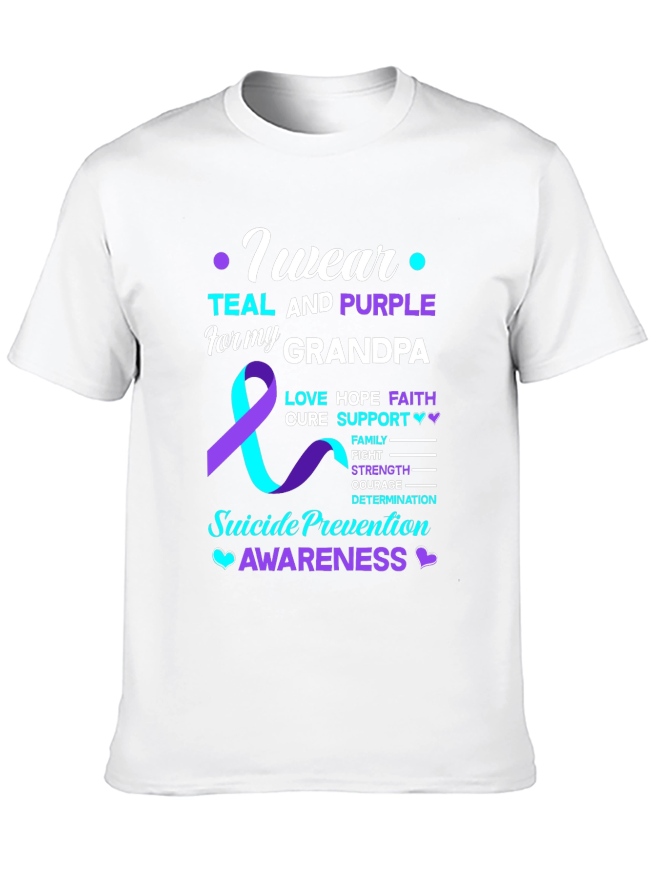 Teal and Purple Suicide Awareness T-Shirt