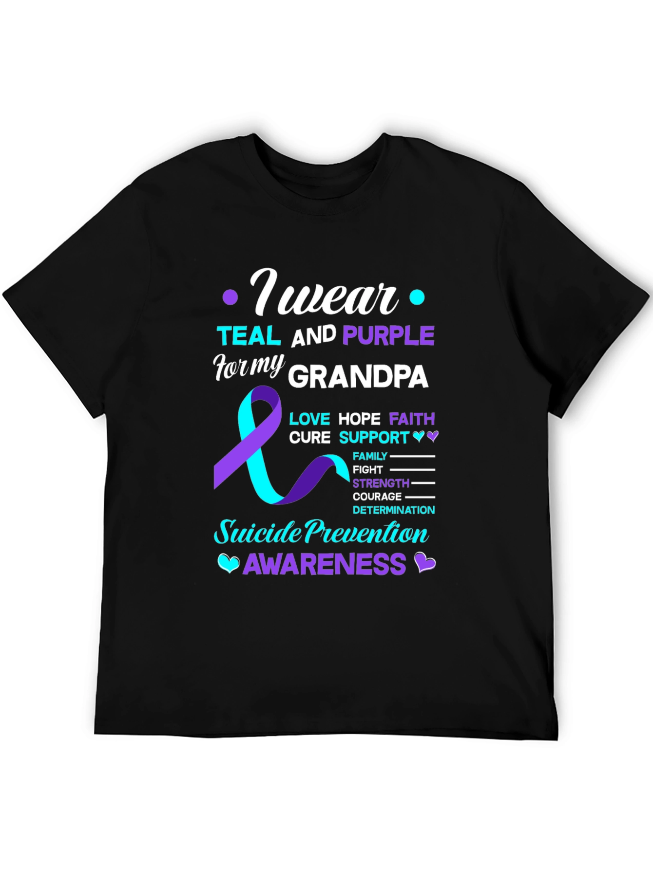 Teal and Purple Suicide Awareness T-Shirt