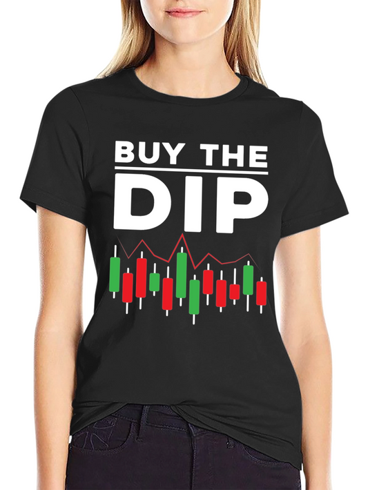 Buy the Dip T-Shirt - Stock Market Candlestick Design
