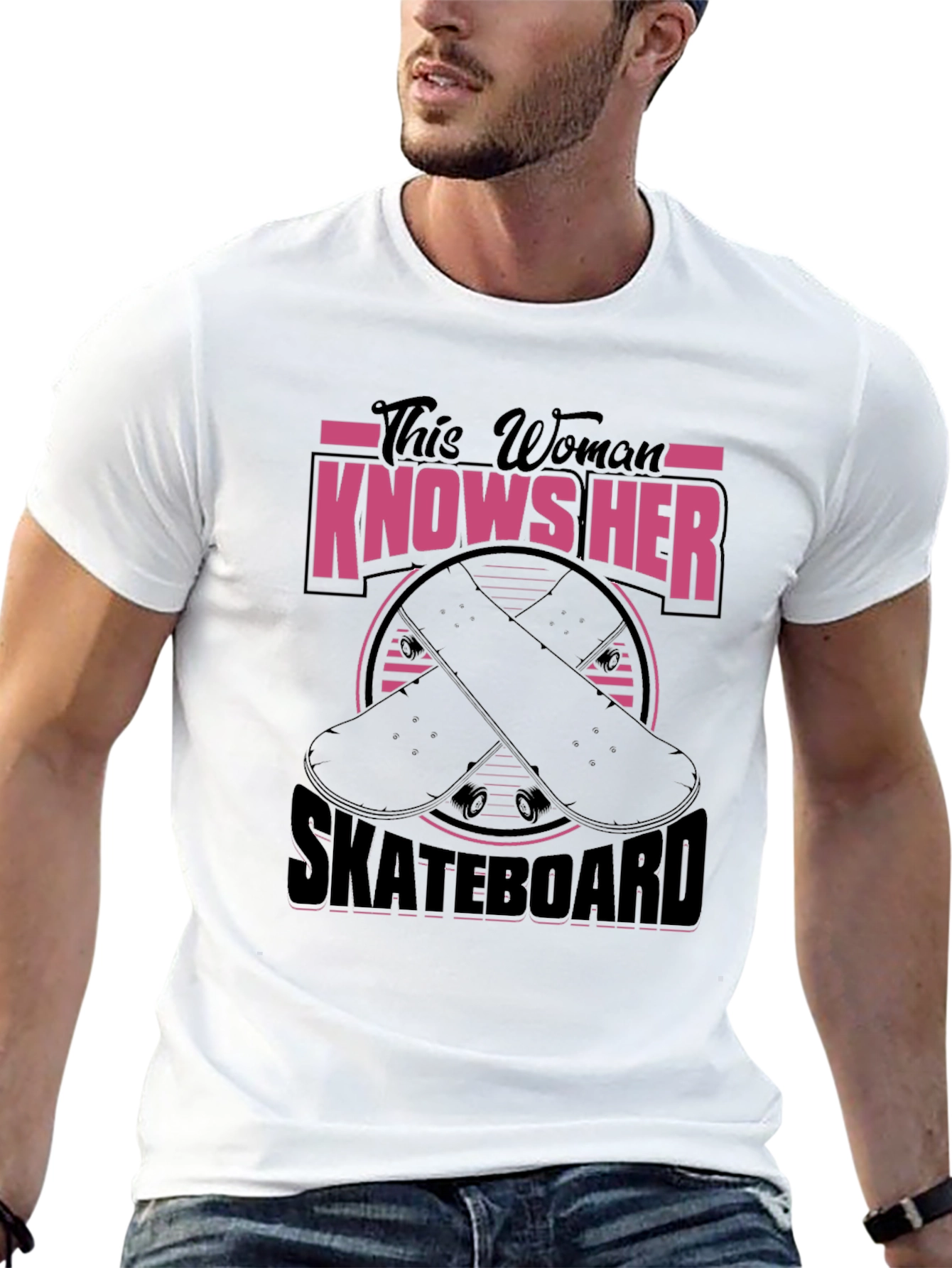 Skateboarder Graphic Tee - This Woman Knows Her Skateboard