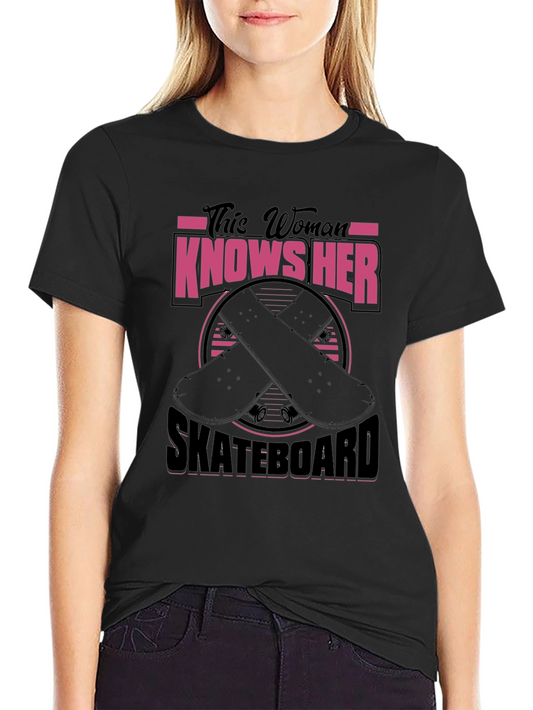 Skateboarder Graphic Tee - This Woman Knows Her Skateboard