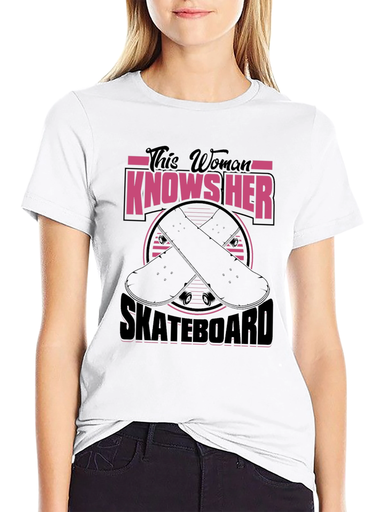 Skateboarder Graphic Tee - This Woman Knows Her Skateboard
