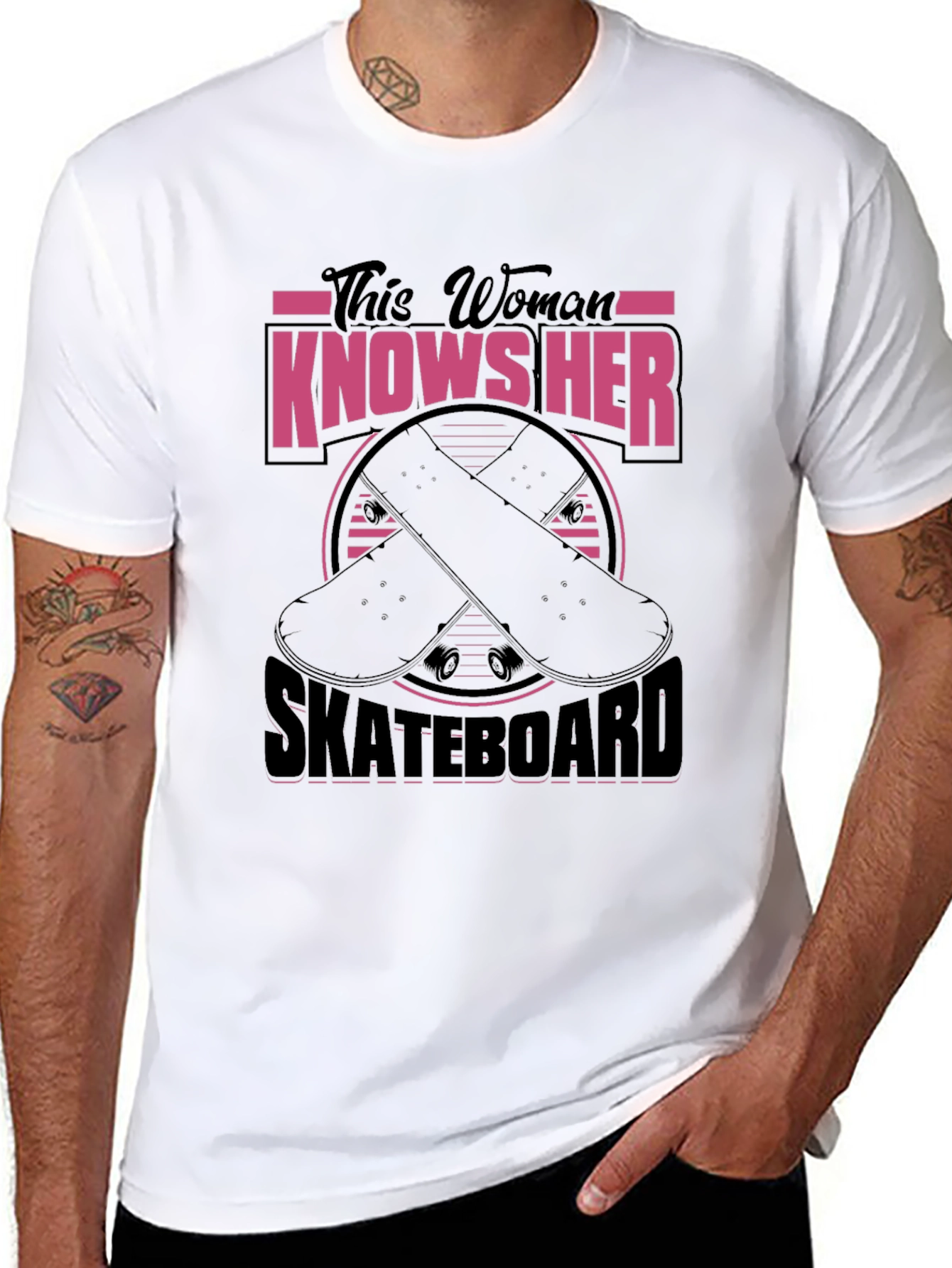 Skateboarder Graphic Tee - This Woman Knows Her Skateboard