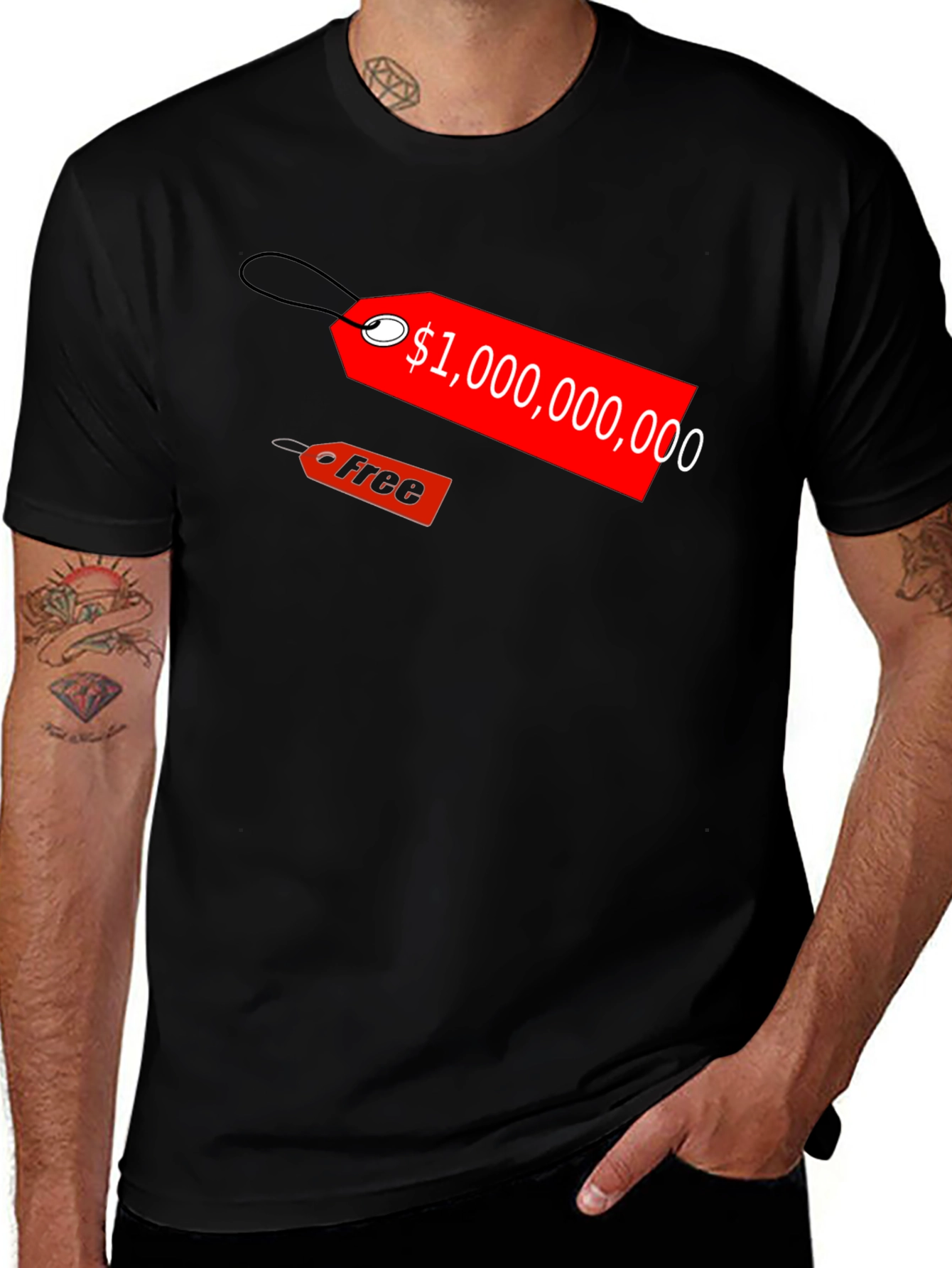 Million Dollar Dream Tee - Black Cotton Graphic T-Shirt