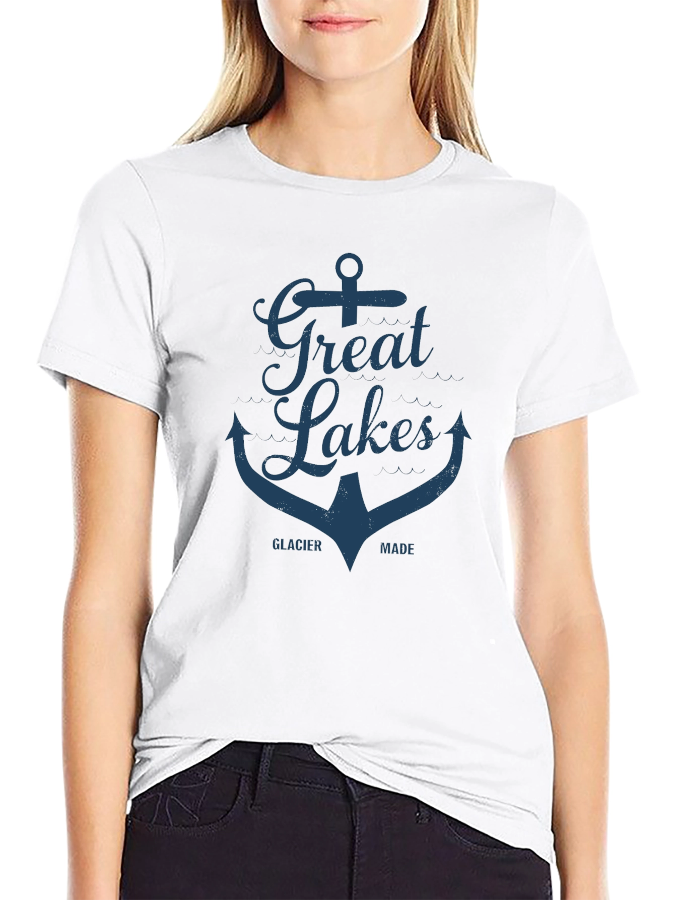 Great Lakes Anchor T-Shirt - Glacier Made Design
