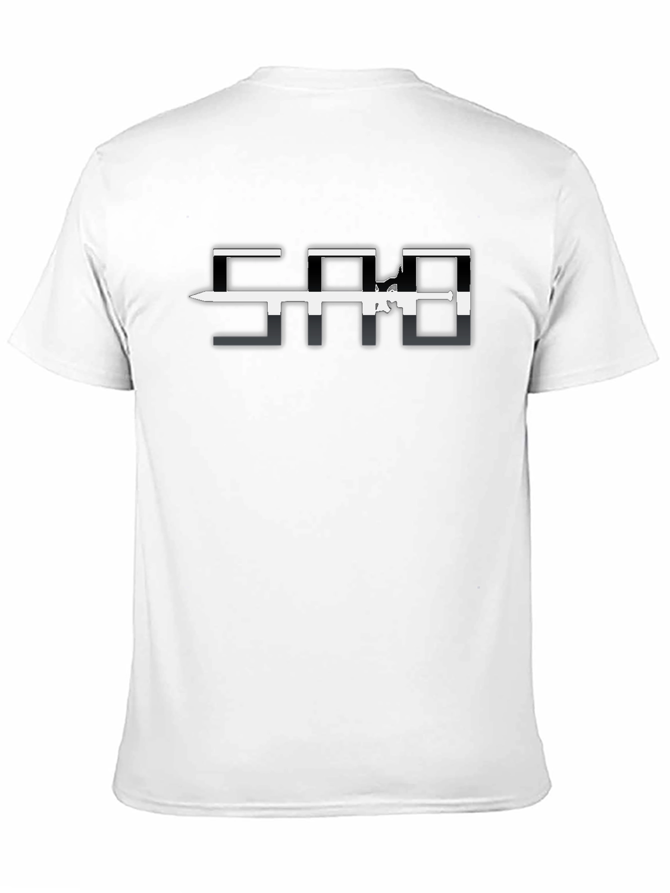 Modern Black Tee with Graphic Design