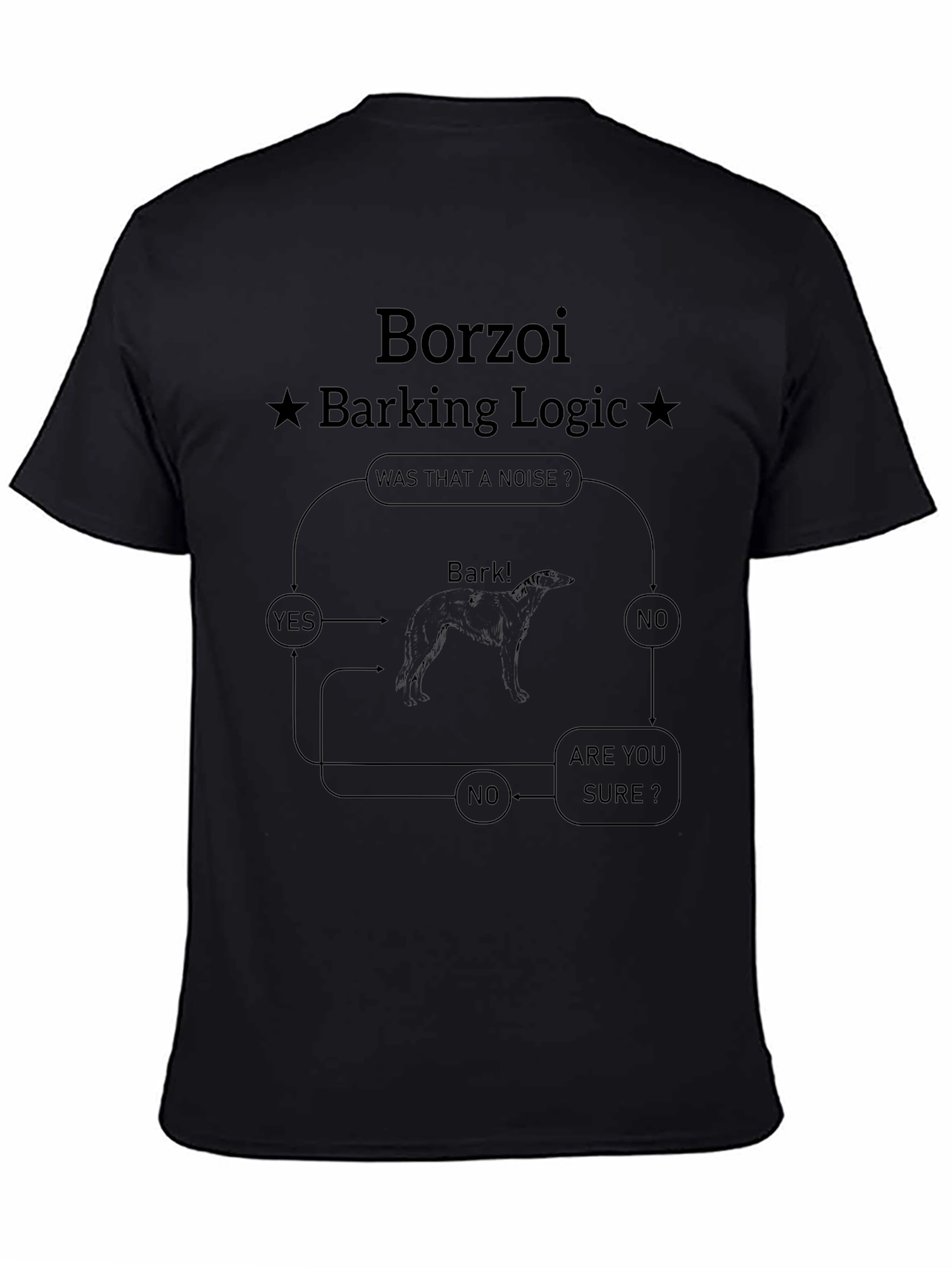 Borzoi Barking Logic T-Shirt