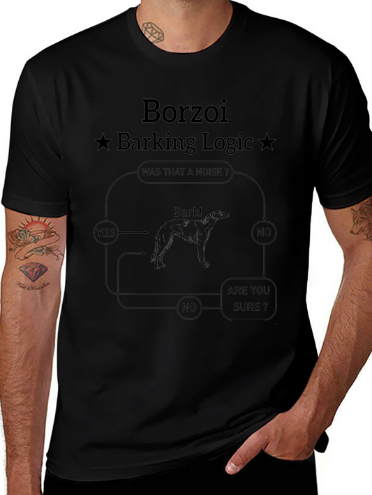 Borzoi Barking Logic T-Shirt