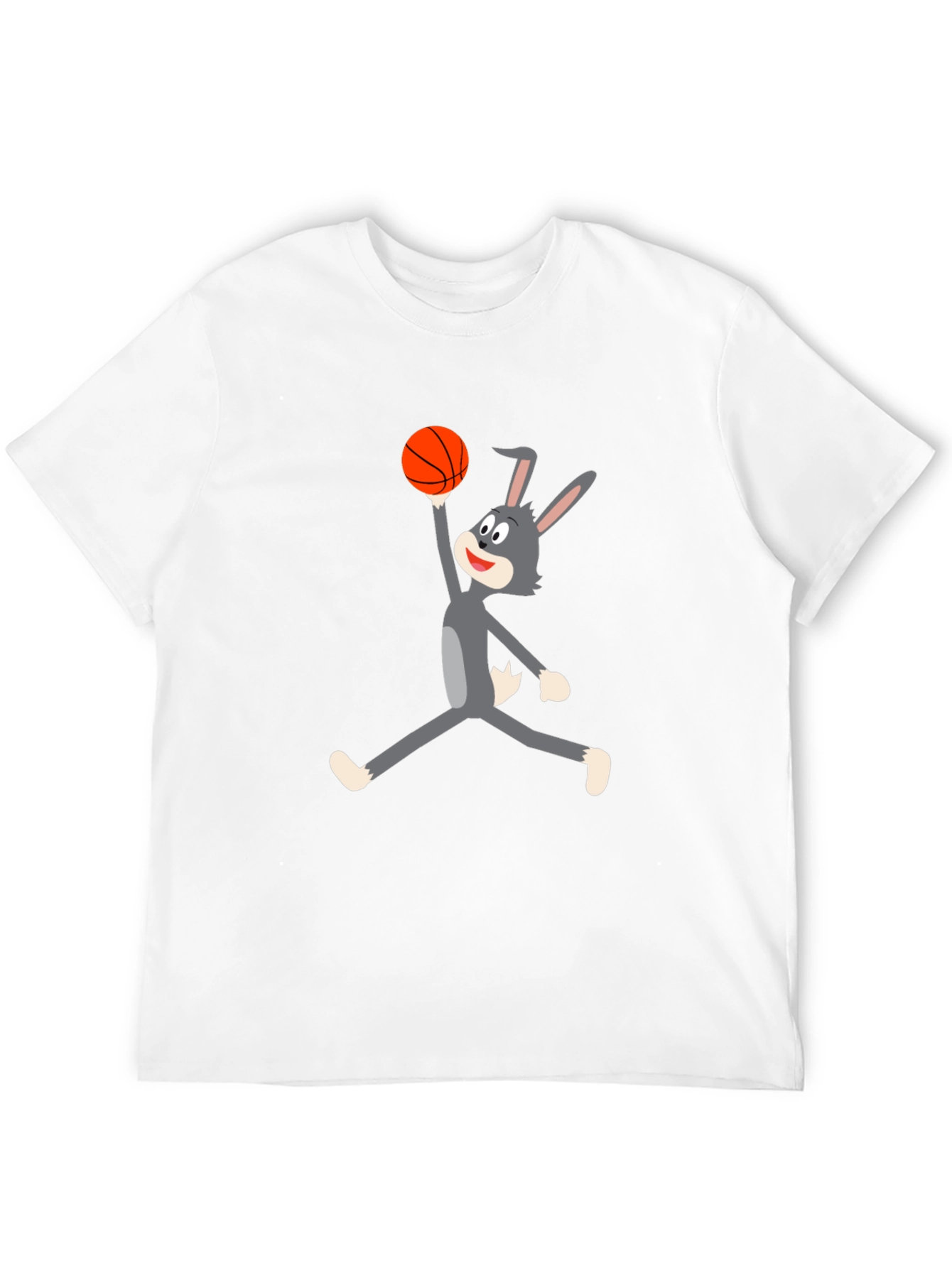 Cartoon Bunny Basketball T-Shirt