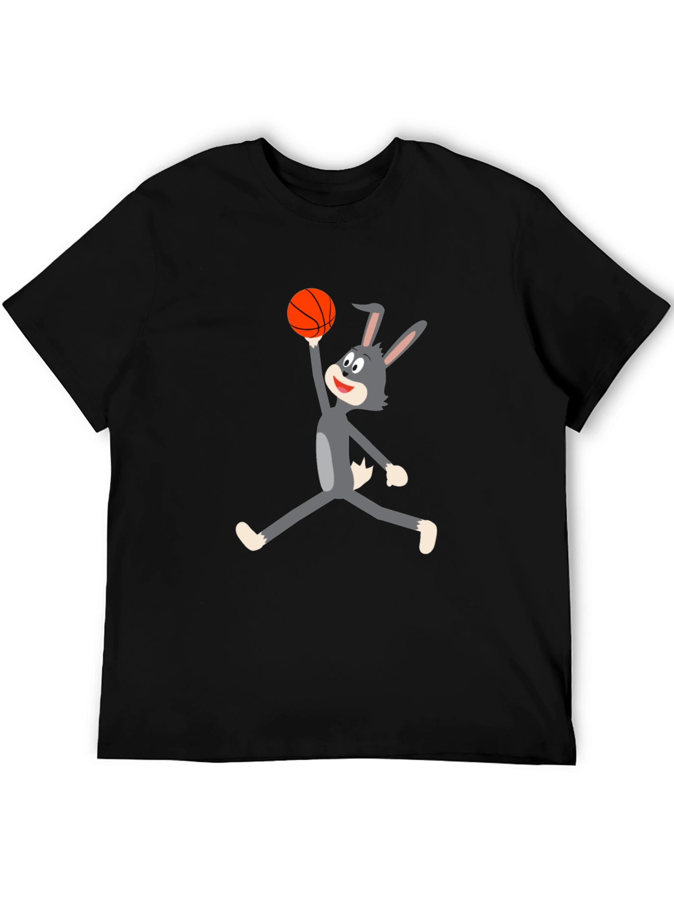 Cartoon Bunny Basketball T-Shirt