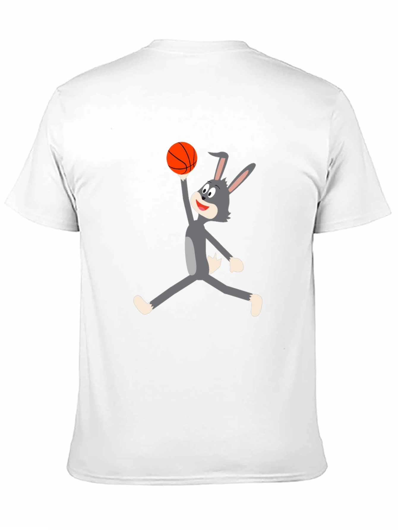 Cartoon Bunny Basketball T-Shirt