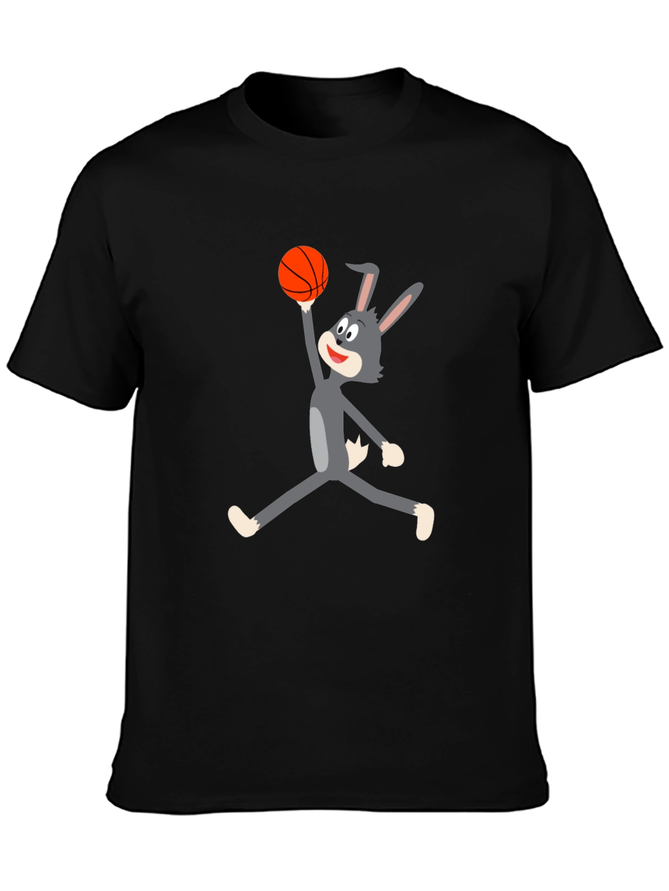 Cartoon Bunny Basketball T-Shirt