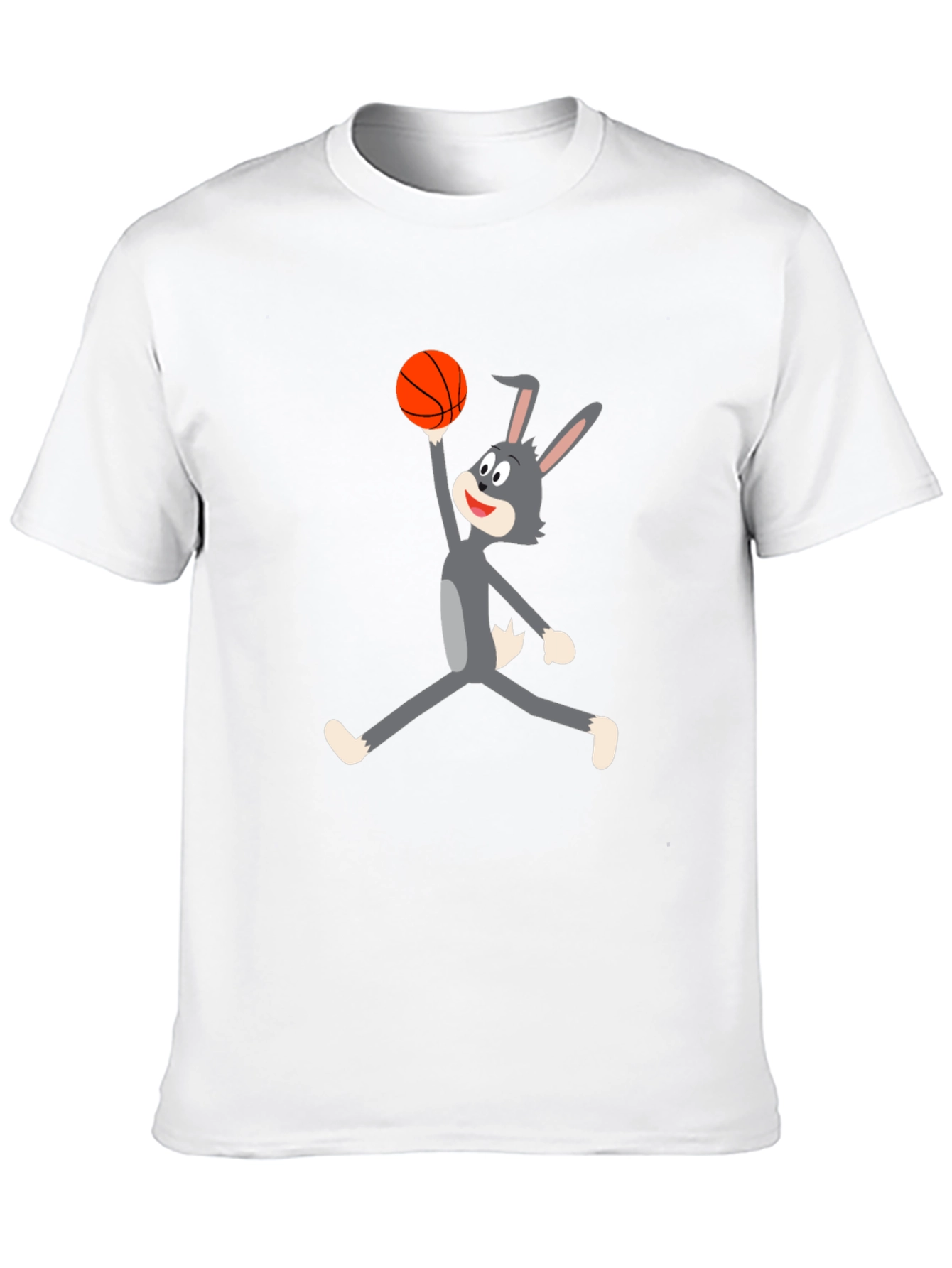 Cartoon Bunny Basketball T-Shirt