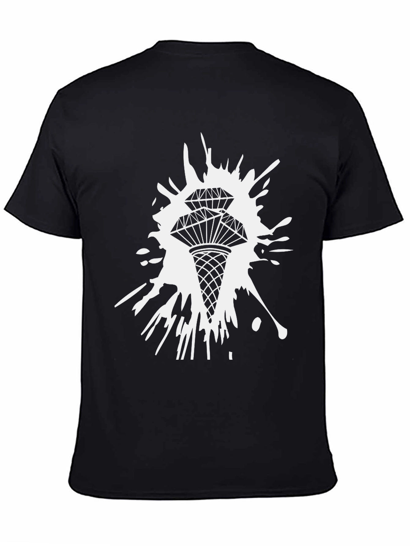 Diamond Ice Cream Graphic Tee - Black