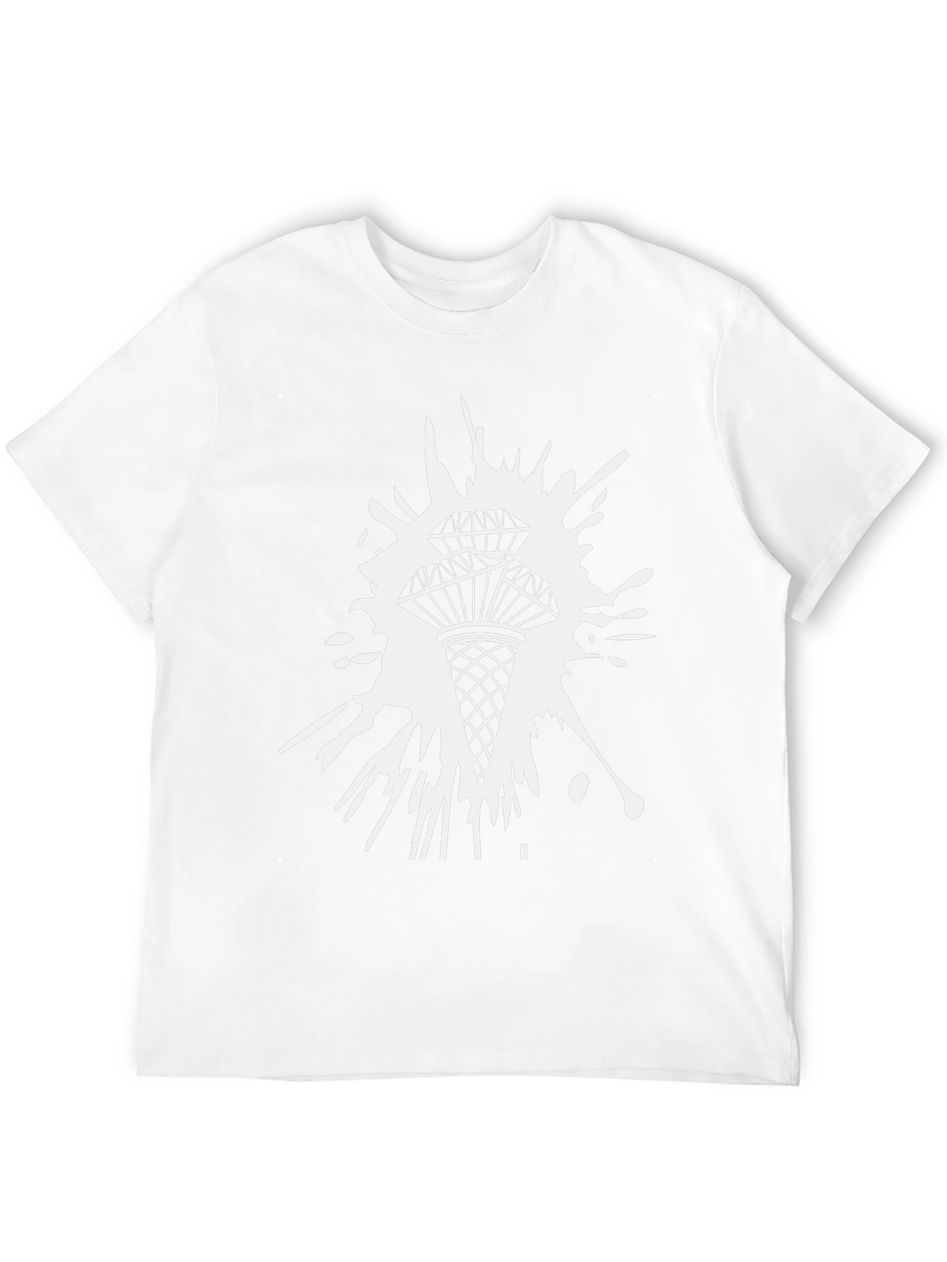 Diamond Ice Cream Graphic Tee - Black