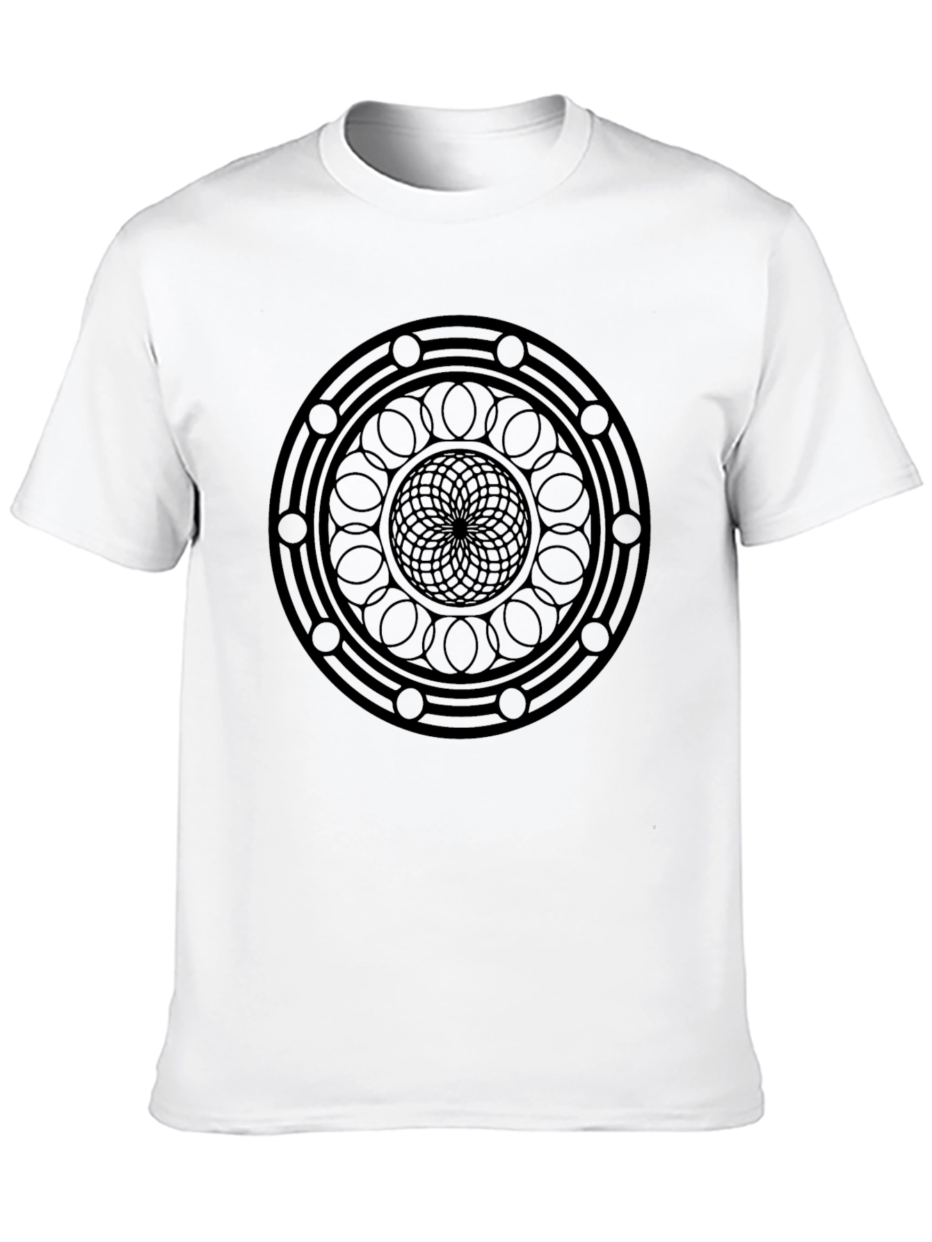 Geometric Mandala T-Shirt - Stylish Black Tee
