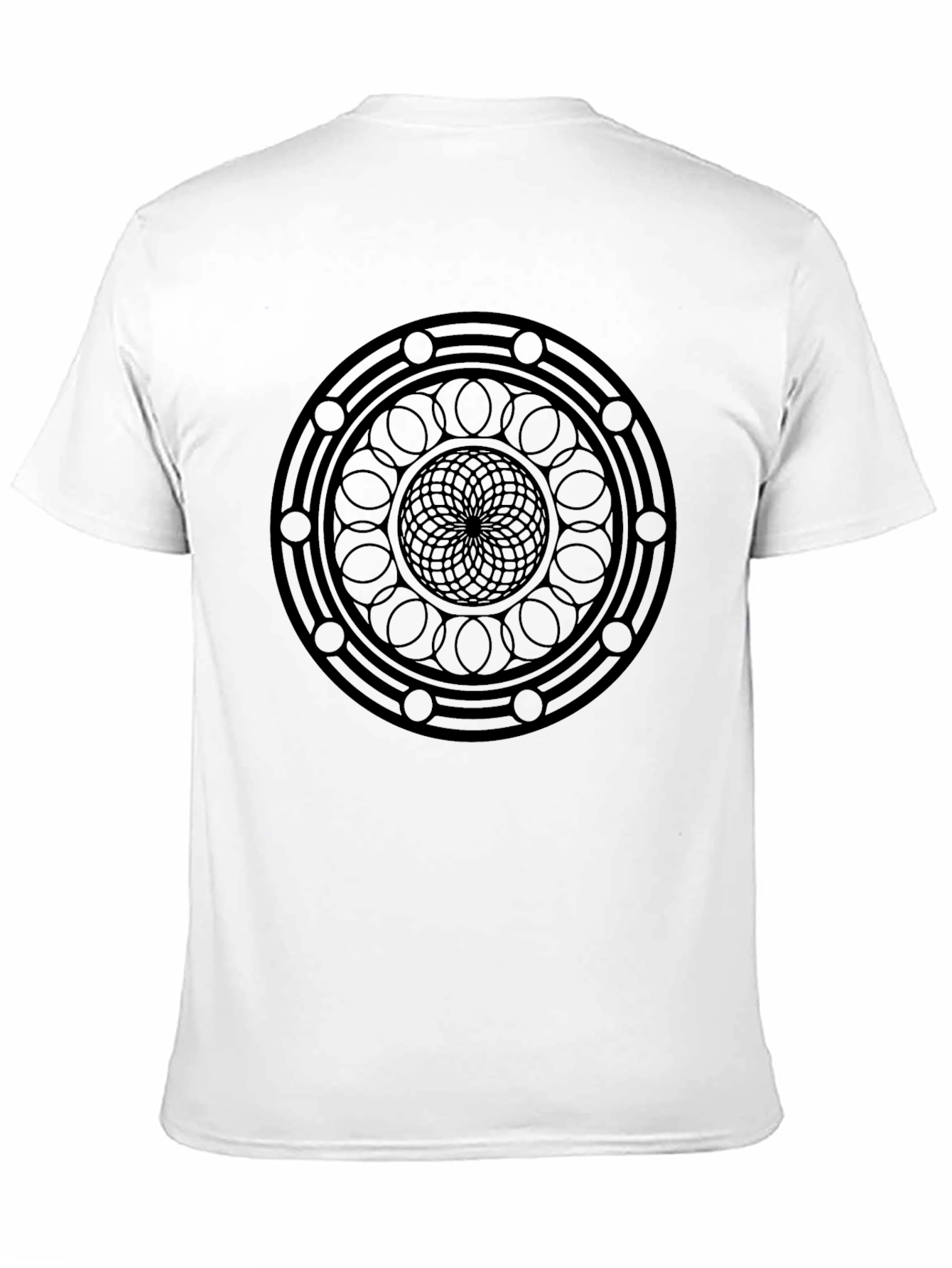 Geometric Mandala T-Shirt - Stylish Black Tee