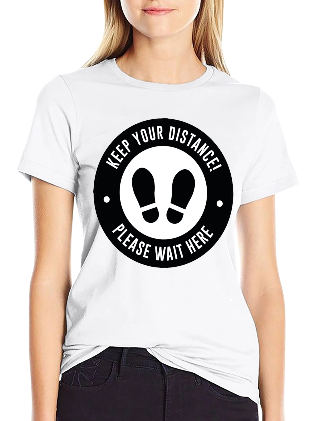 Social Distance T-Shirt - Keep Your Distance Wait Here