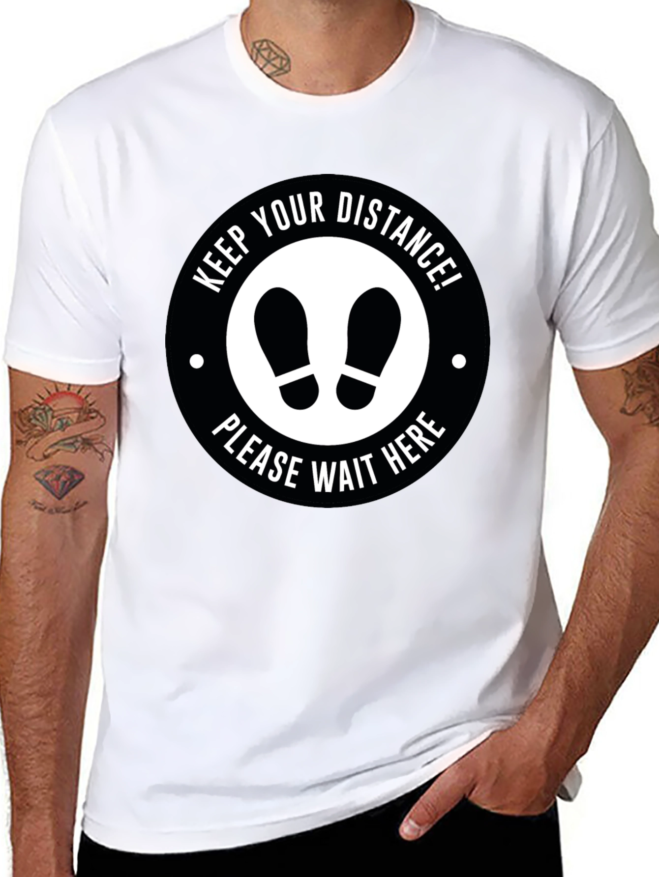 Social Distance T-Shirt - Keep Your Distance Wait Here