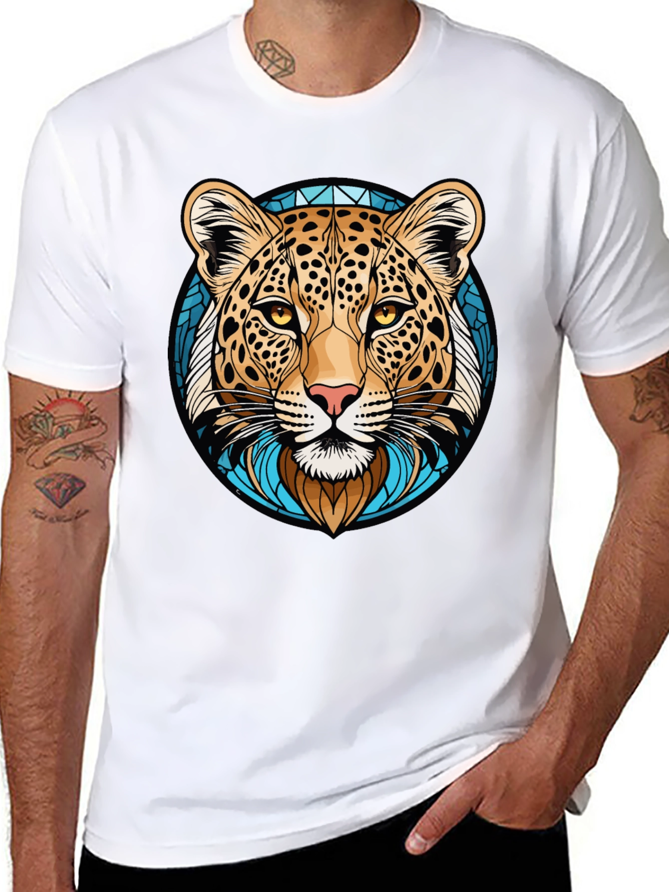 Leopard Graphic Tee - Cool Animal Print T-Shirt
