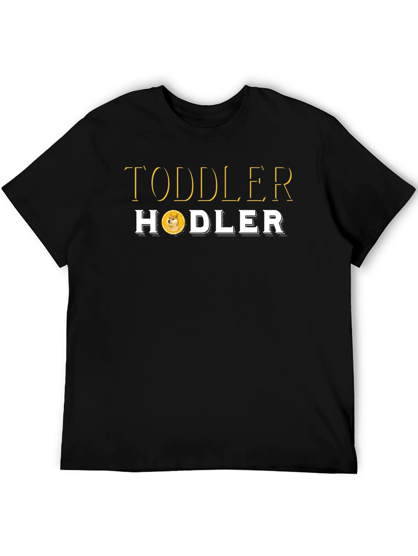 Toddler Hodler Black T-Shirt - Dogecoin Crypto