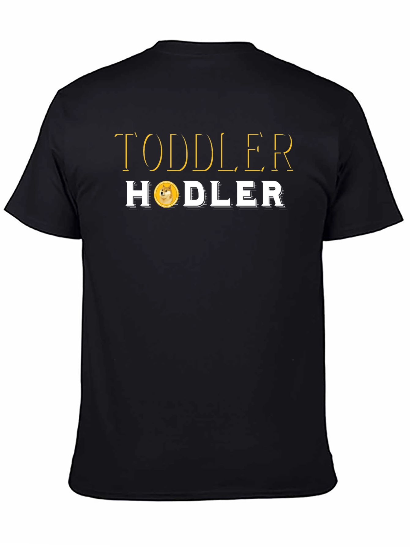 Toddler Hodler Black T-Shirt - Dogecoin Crypto