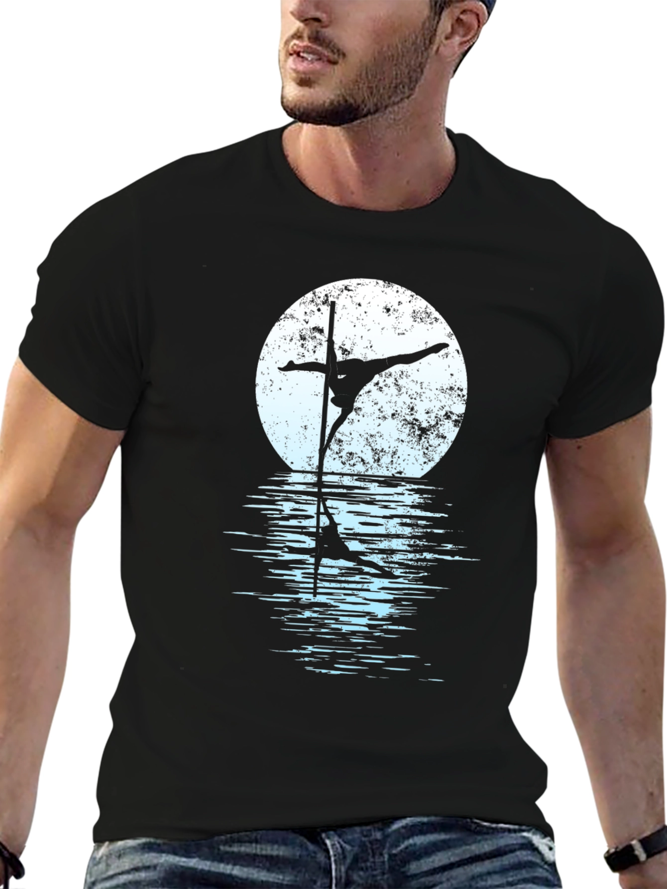 Pole Dance Silhouette Graphic T-Shirt