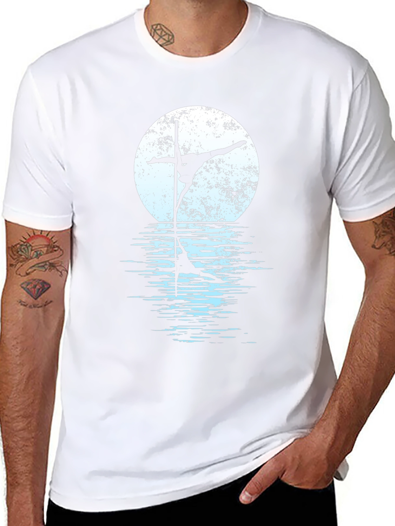 Pole Dance Silhouette Graphic T-Shirt