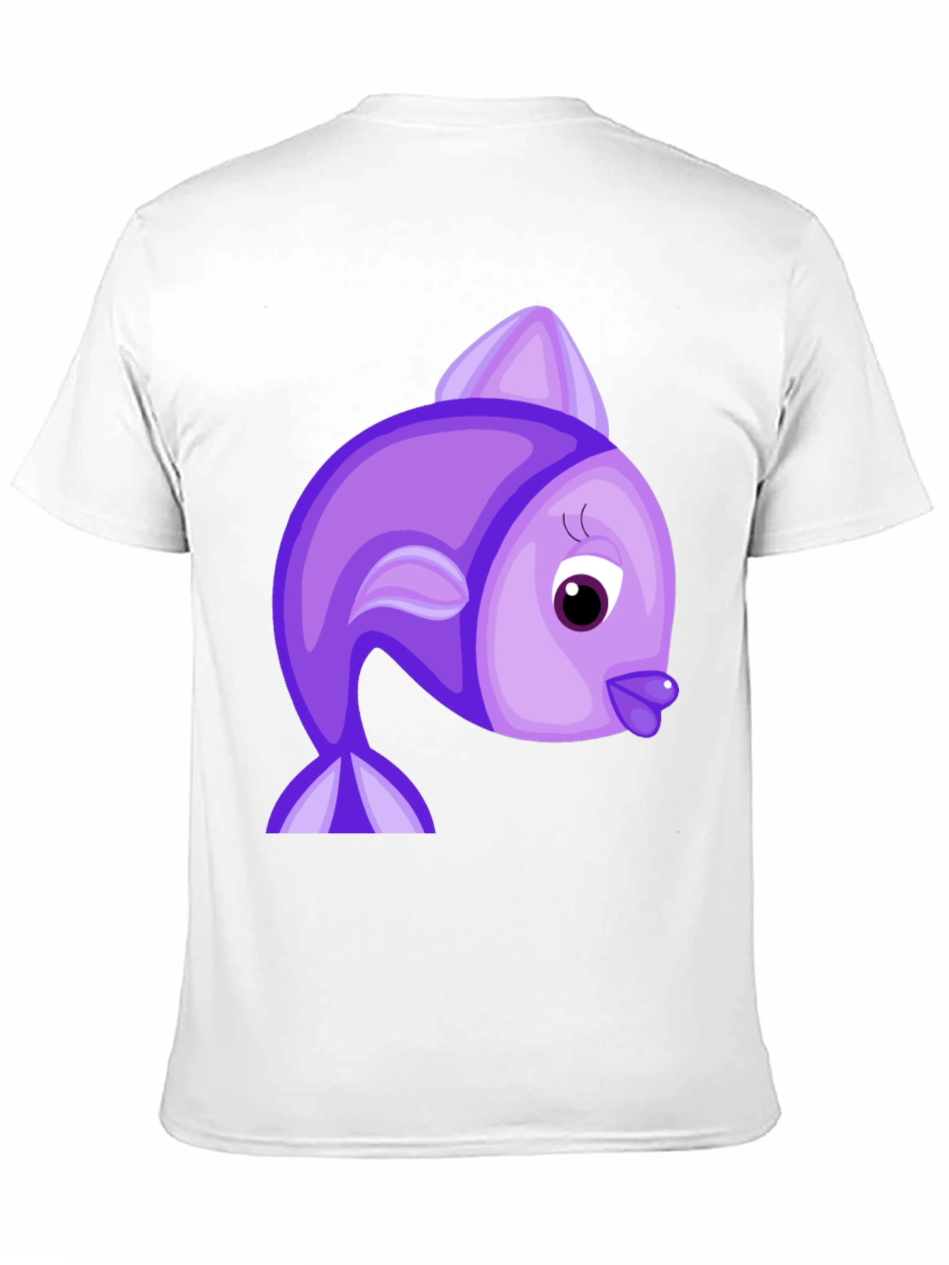 Purple Cartoon Fish Graphic Tee