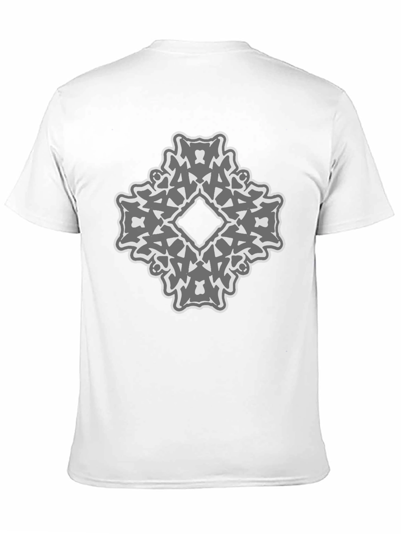 Geometric Graphic Print Black Tee