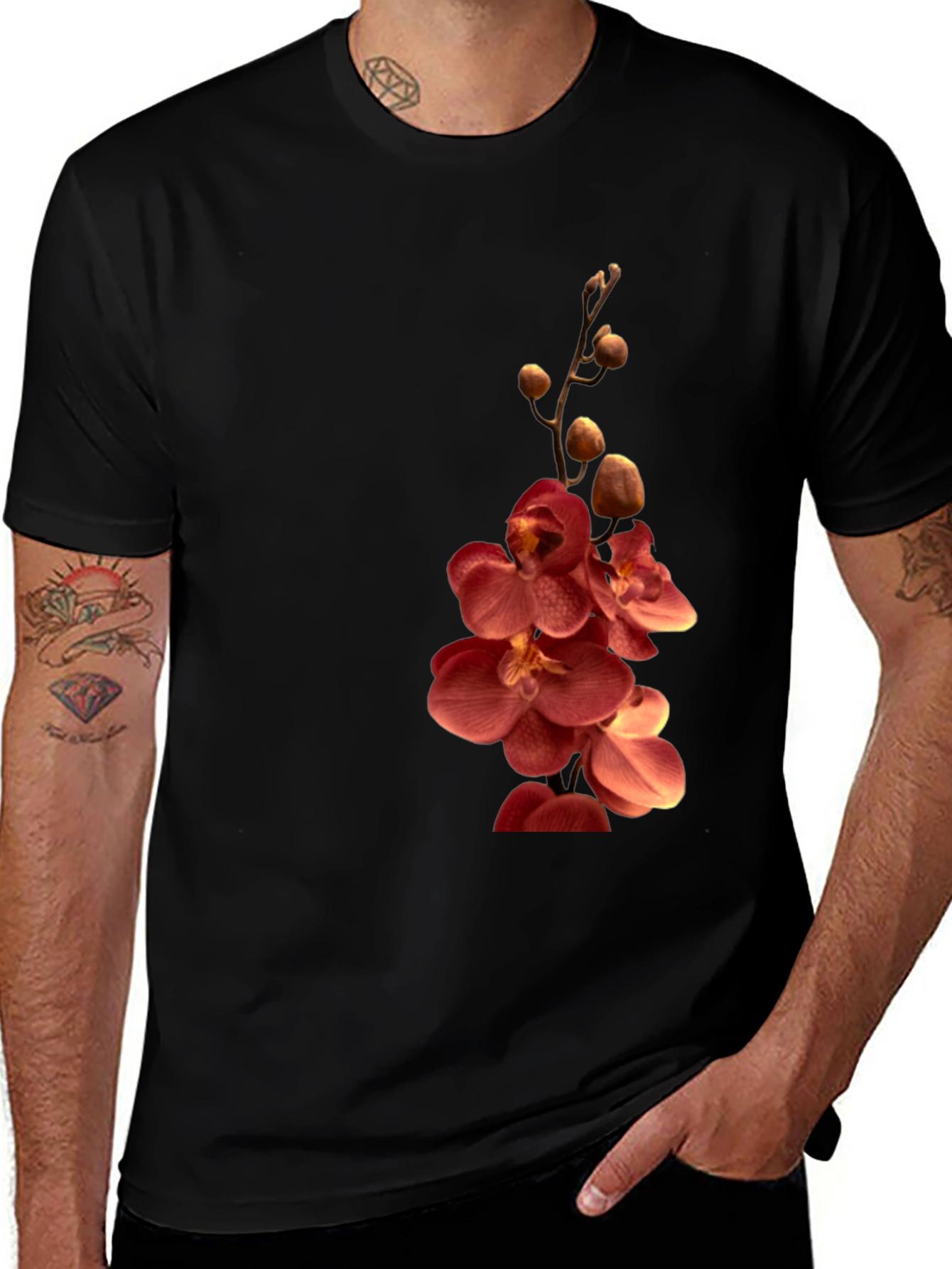Floral Print Crew Neck T-Shirt