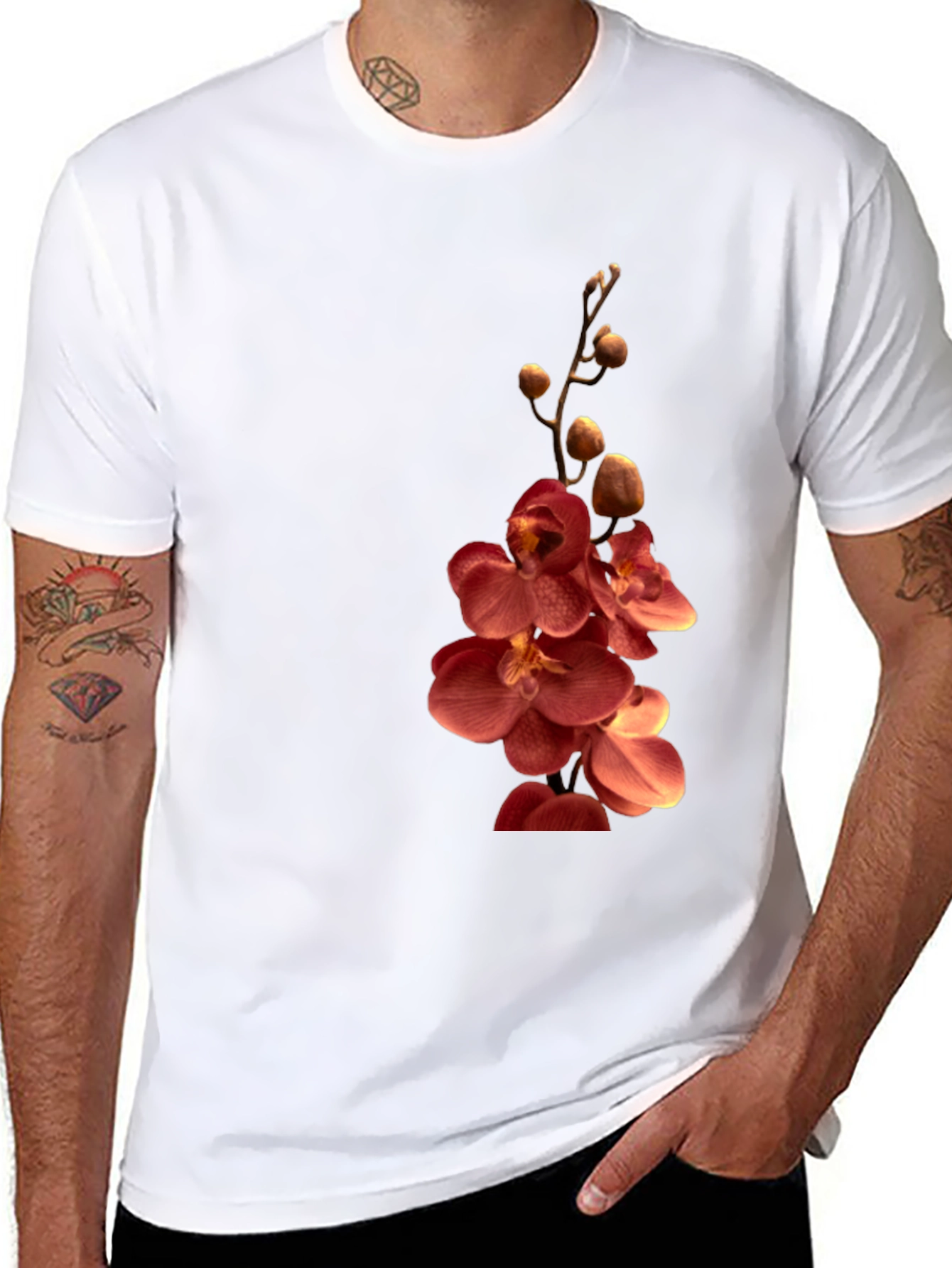 Floral Print Crew Neck T-Shirt