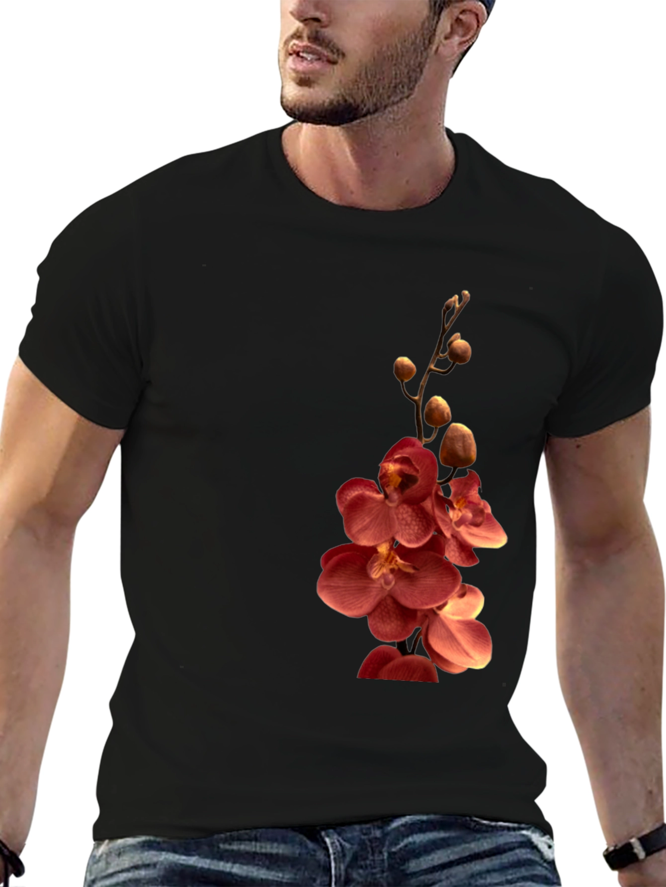 Floral Print Crew Neck T-Shirt