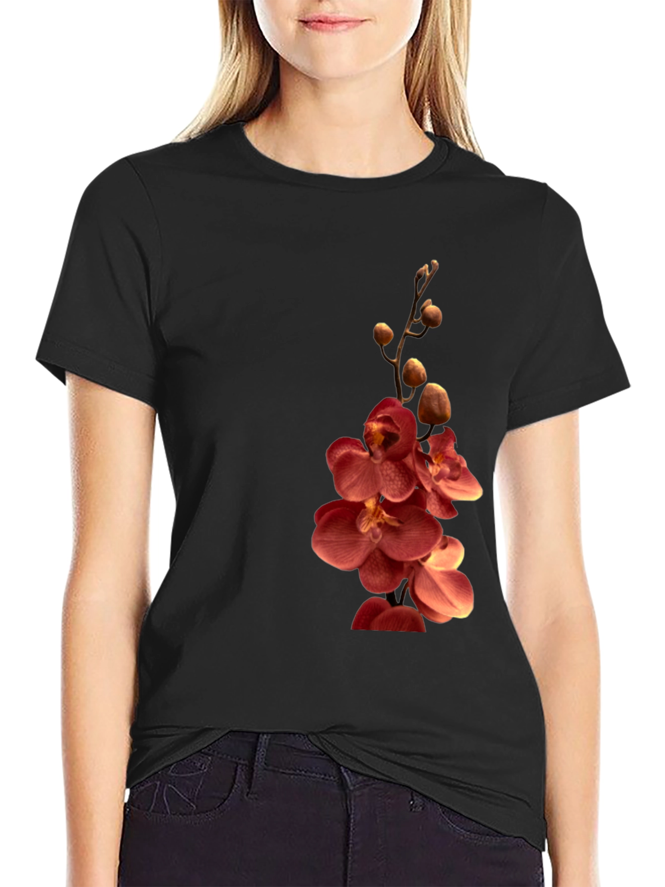 Floral Print Crew Neck T-Shirt